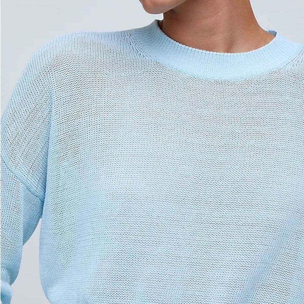 NWT Madewell Loose-Knit Crewneck Sweater in Clarity - Picture 4 of 12